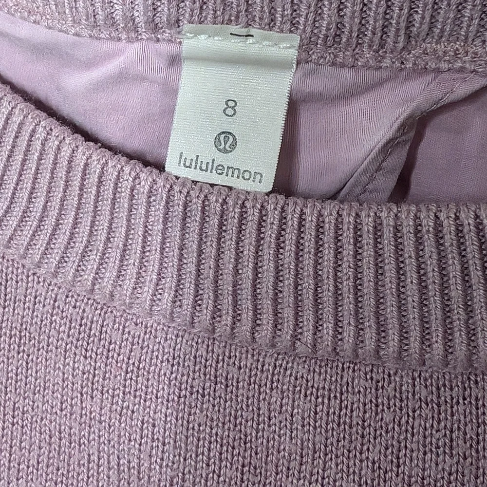 Lululemon Bring it Backbend Pullover Sweater Long Sleeve Top Size 8 Purple